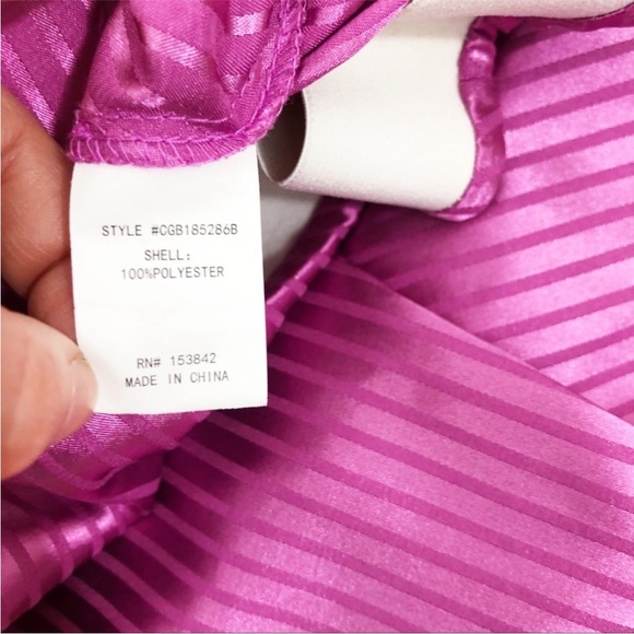 Code X Mode Metallic Striped Elastic Waist Midi Skirt - Picture 5 of 8